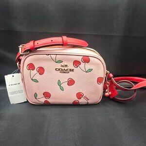 Coach Mini Jamie Camera Bag with Heart Cherry Print CE655